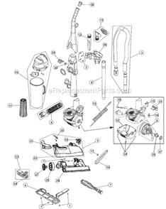 Page A Diagram and Parts List for M088160  Dirt Devil Upright Vacuum